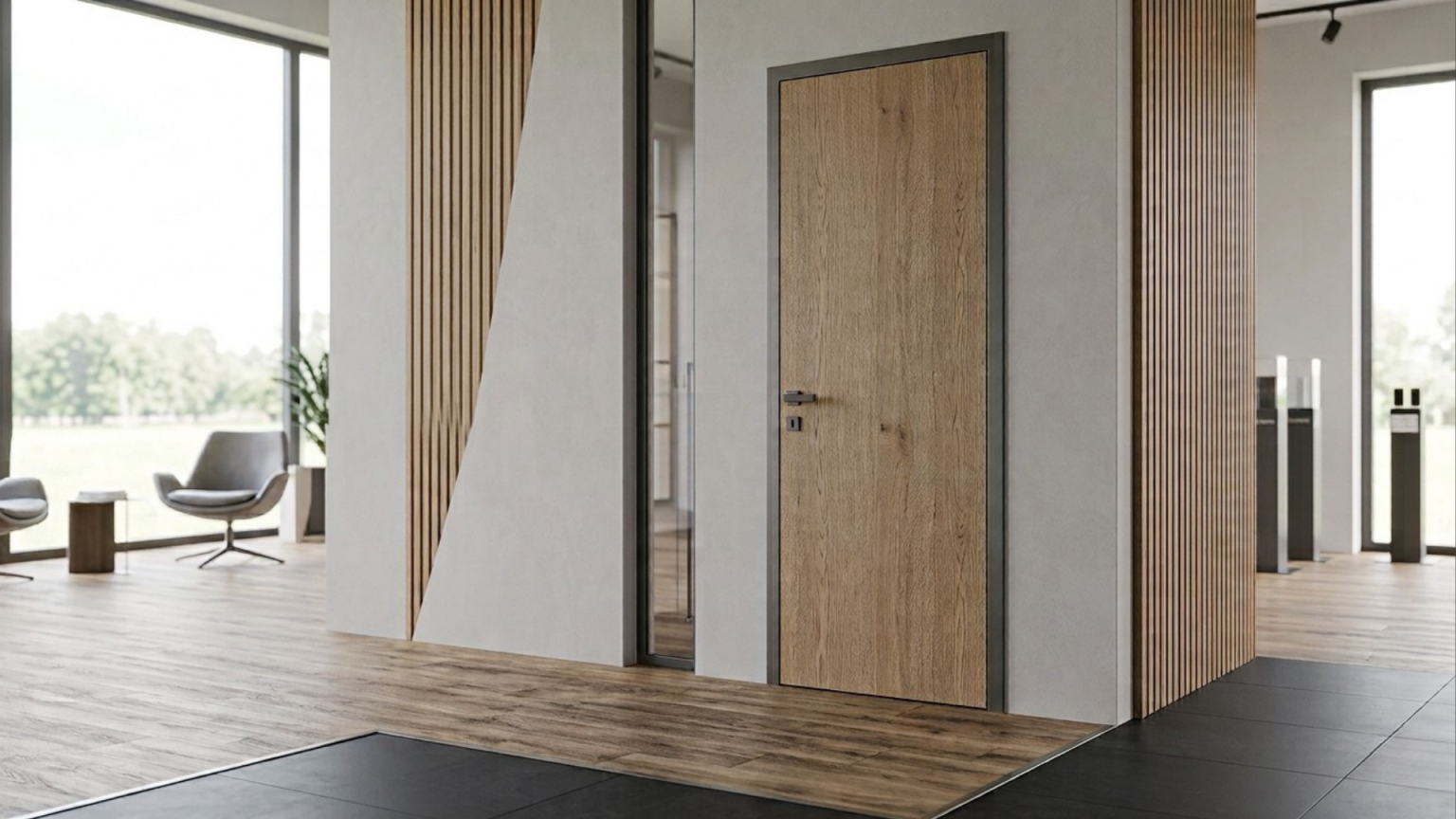 Dveře jako součást  architektonického detailu
